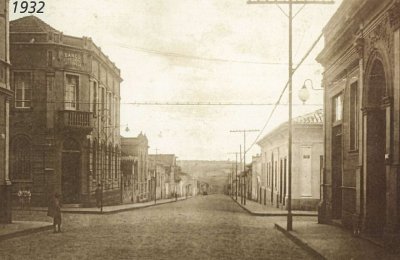 Rua Ulhôa Cintra em 1932 e em 2004